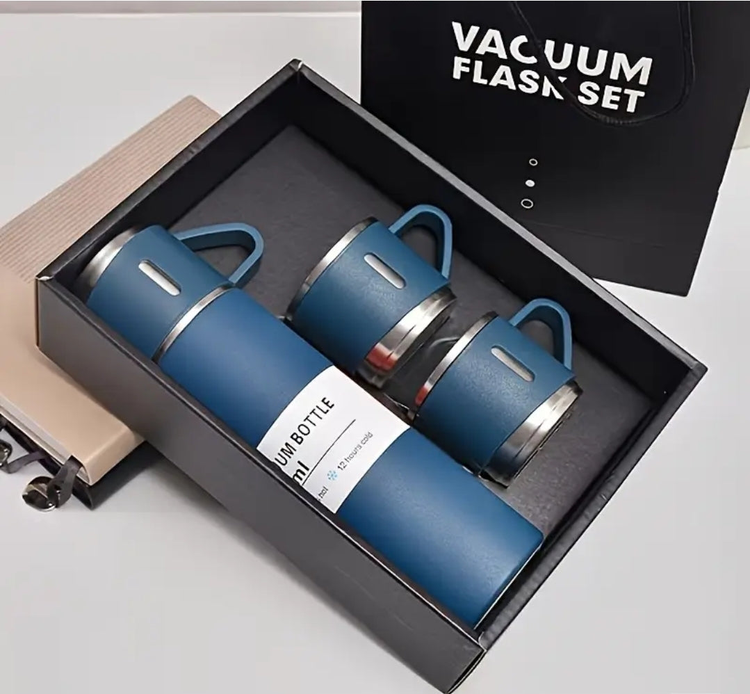 Steel Vaccum Bottle Set- Hot & cold drinks for up to 12 hours