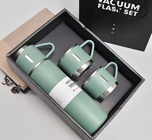 Steel Vaccum Bottle Set- Hot & cold drinks for up to 12 hours